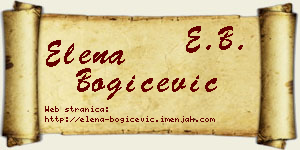 Elena Bogičević vizit kartica